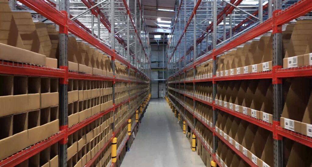Installation of pallet racking for OPX warehouse fulfilment centre