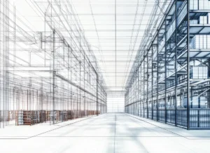 Illustration of warehouse space planning