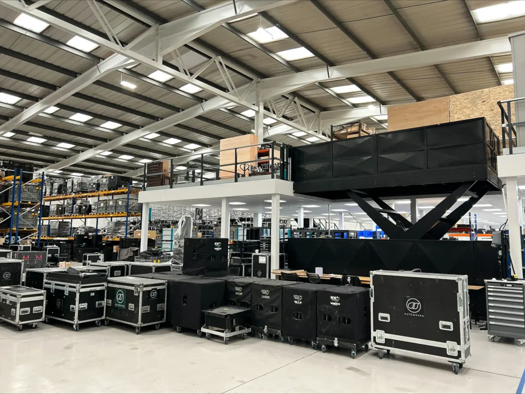 Mezzanine dual floor install for Autograph Sound