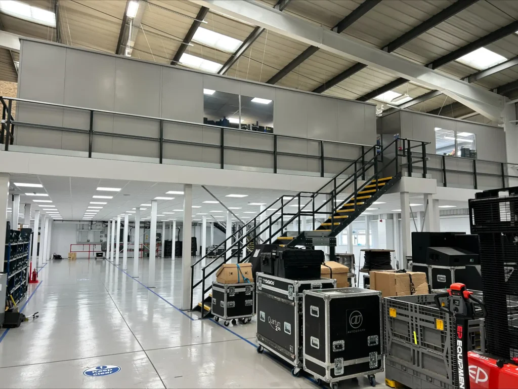 Mezzanine floor install for Autograph Sound