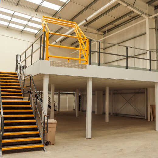 mezzanine floor with stairway