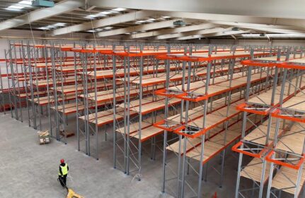 warehouse full of pallet racking